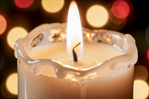 Warm burning candle flame,, a Photo by rarrarorro