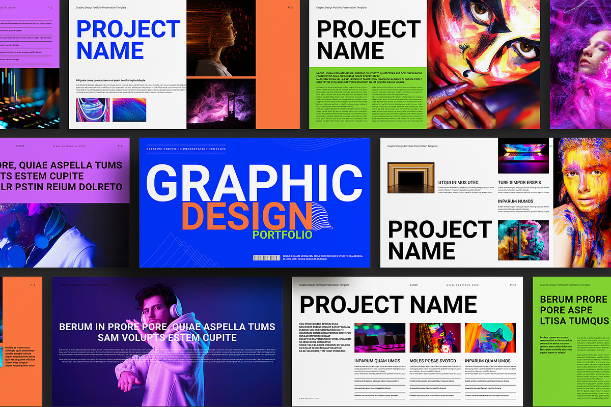 Graphic Design Portfolio Template, a Presentation Template by E-Type (Photo 1 of 4)