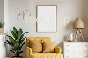Living Room Frame Mockup - 405, a Product Mockup by Mockup Shop