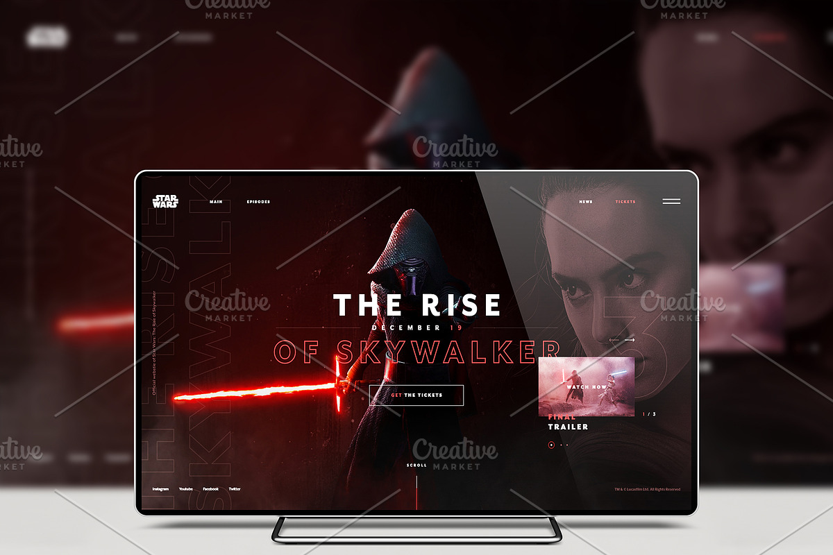 4k (Ultra HD) TV Mockup, a Product Mockup by Design by Mirko (Photo 4 of 6)