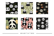 Panda Bear Retro Art Style Patterns, a Pattern Graphic by karenfoleyphoto (Thumbnail 4 of 10)