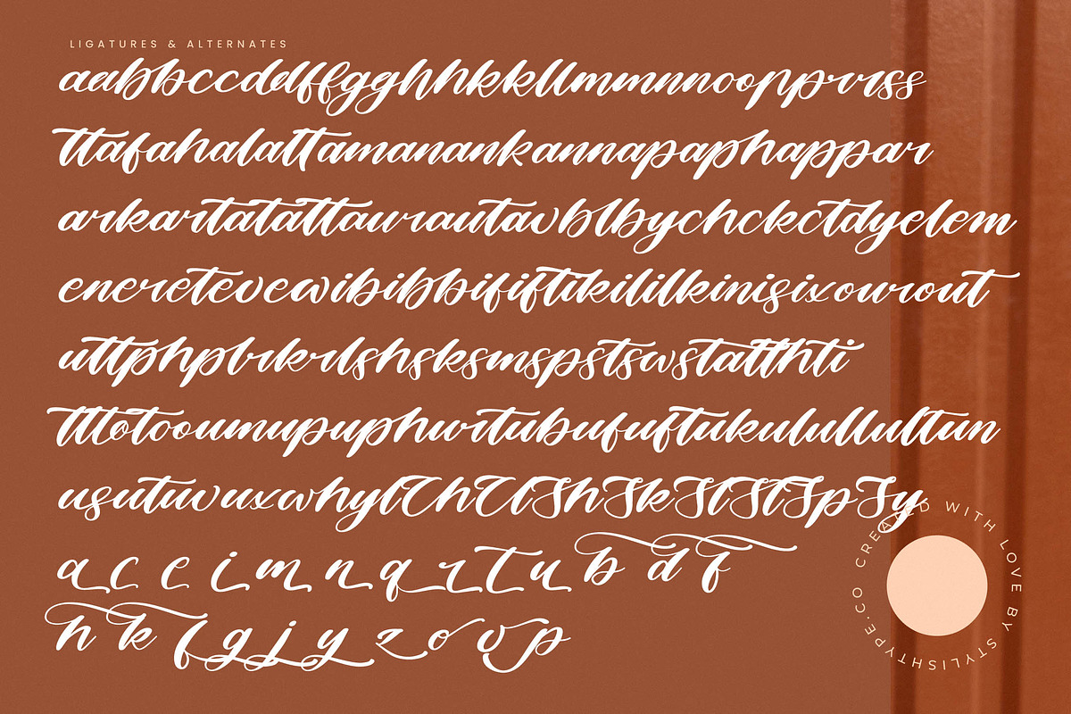 Birdsta Creamy Bold Calligraphy Font, a Script Font by stylishtype.co (Photo 19 of 20)