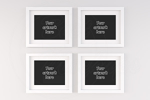 Set of 4 poster frame mock-up 8x10"