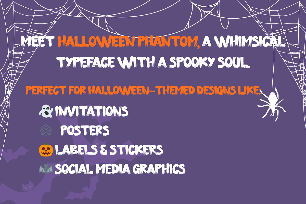 Halloween Phantom - Decorative font, a Handwritten Font by Brown Cupple (Photo 2 of 9)