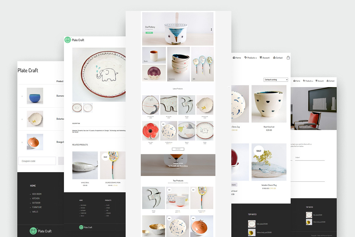 Handicraft Shop WordPress Theme, a WordPress Template by Pixflow (Photo 3 of 11)