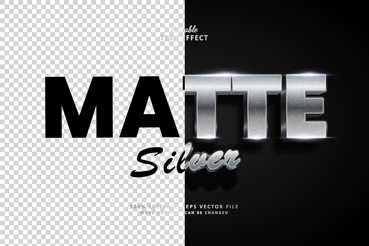Text Effect Matte Silver, a Layer Style Add-On by Navy Graphic (Photo 2 of 2)