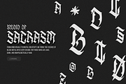 Vergaoh | All Caps Blackletter Font, a Blackletter Font by Denustudios (Thumbnail 3 of 12)