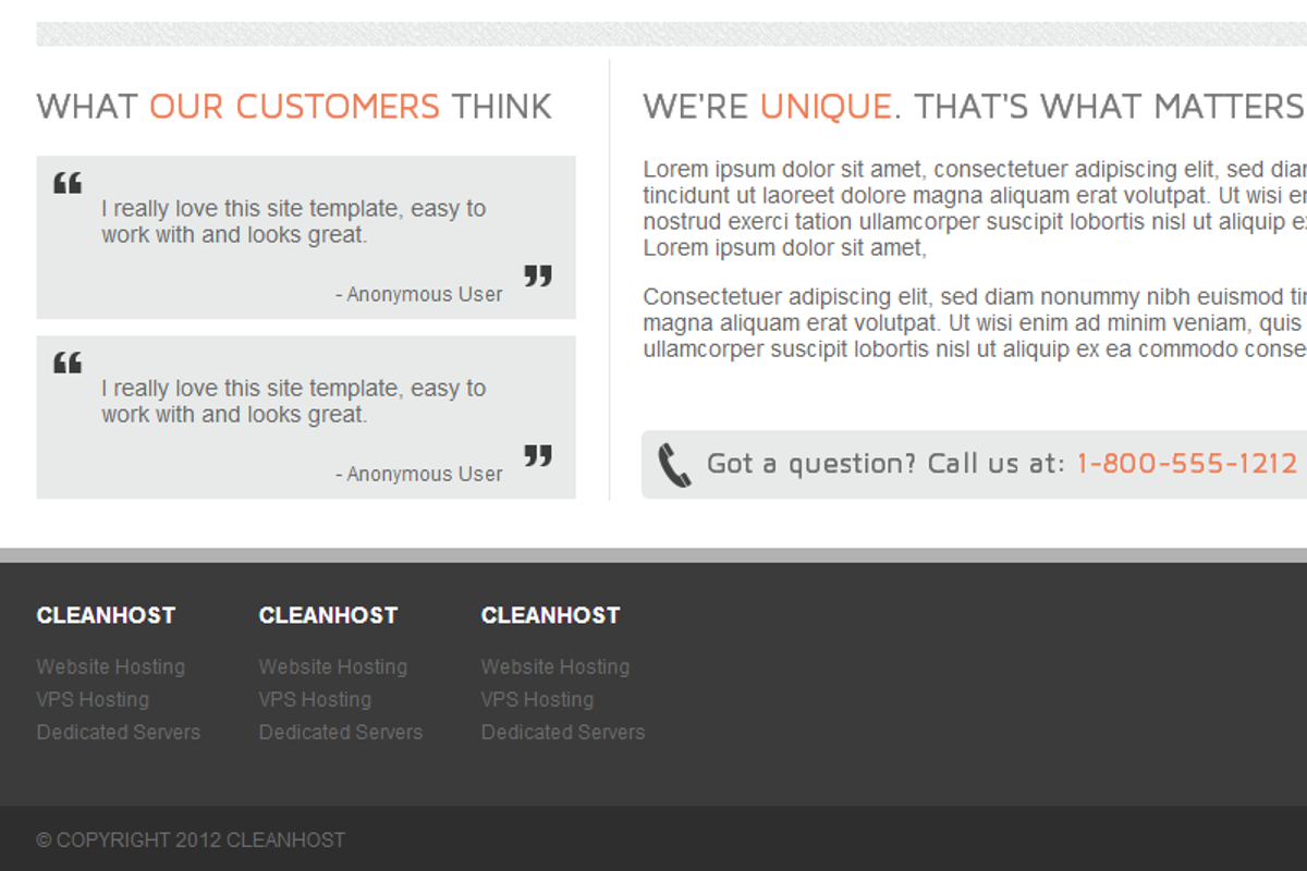 CleanHost - Hosting Template, a Websites & App Template by redream (Photo 3 of 4)