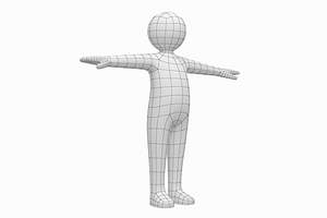 Baby Child Stickman In T-Pose