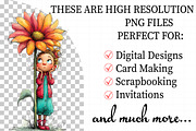 Whimsical Peeking Girl Clipart, an Illustration by Daily.Designs (Thumbnail 2 of 7)