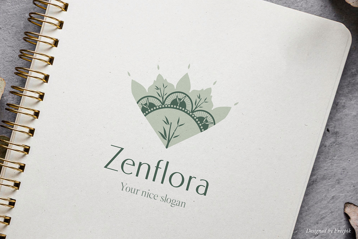 Elegant Floral Zen Logo - Canva & AI preview 2