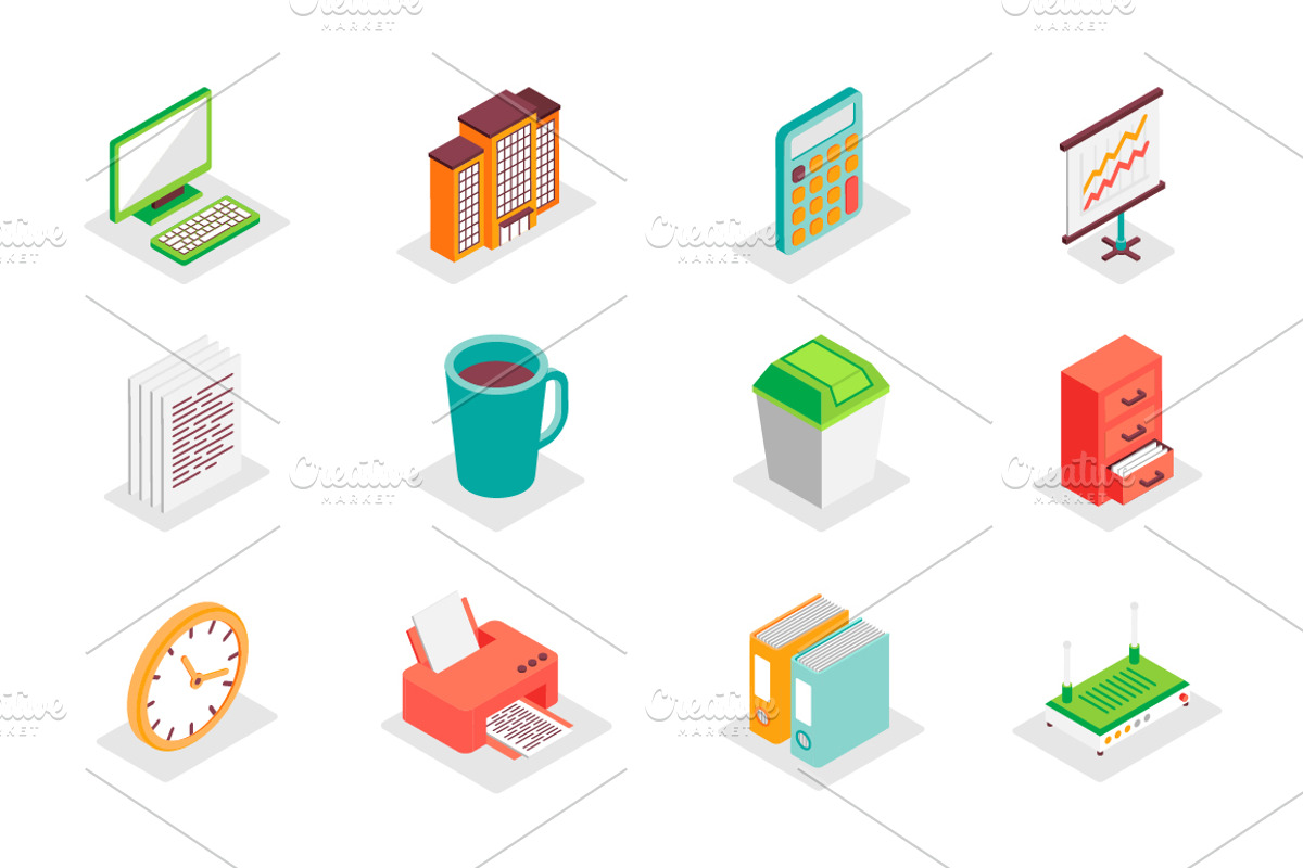 Isometric Icons Pack, a Duotone Icon by alexdndz (Photo 16 of 21)