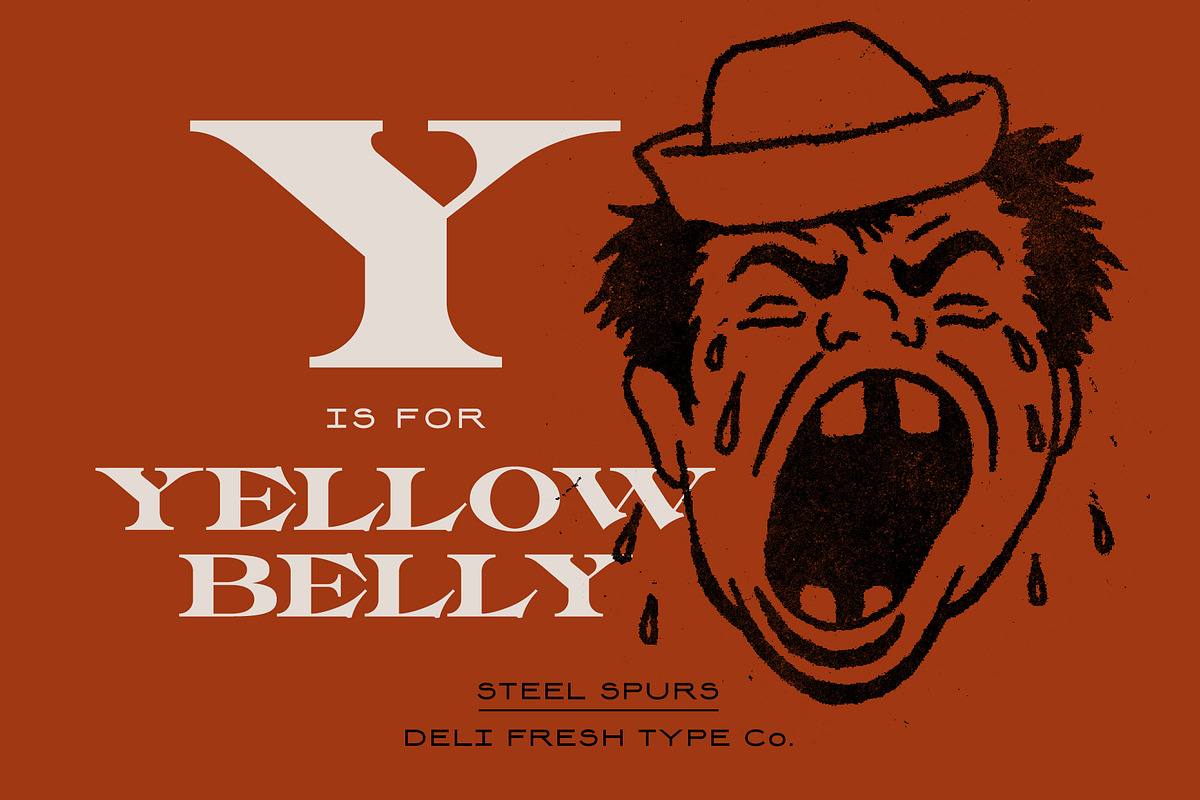 Steel Spurs: A Western Display Font, a Serif Font by DeliFreshTypeCo. (Photo 8 of 9)