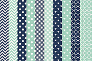 Navy & Mint Owl Clipart, an Animal Illustration by Amanda Ilkov (Thumbnail 3 of 3)