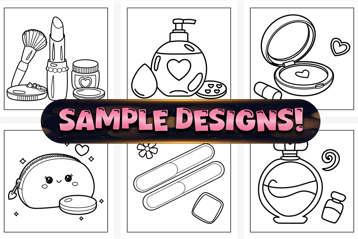 Bold Easy Cosmetics Coloring Book, a Healthcare Illustration by Craftsbeefy (Photo 2 of 4)