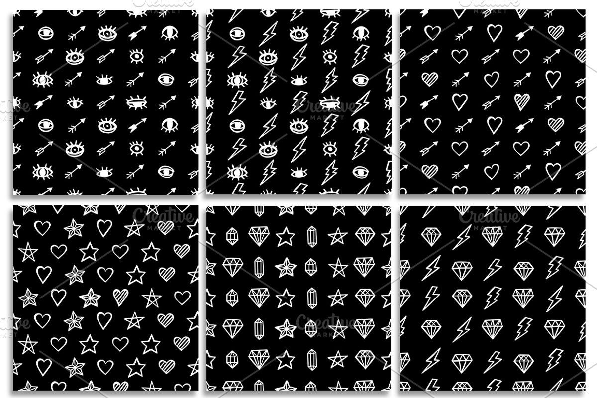 48 Hand Drawn Seamless Patterns Set, a Pattern Graphic by Stockaholic (Photo 8 of 9)