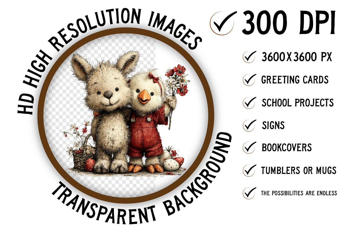 Whimsical Easter Clipart PNG, an Illustration by Craft Nest (Photo 2 of 11)