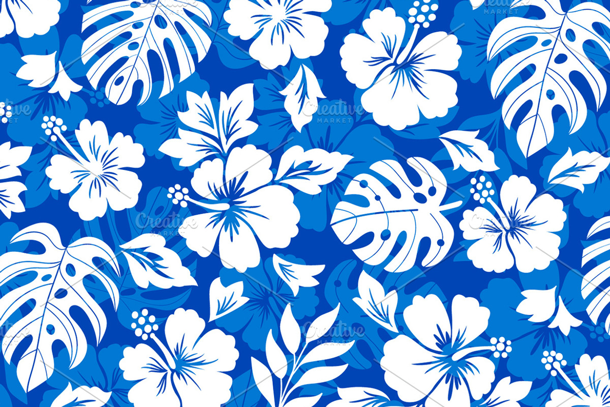 Blue Hawaiian Shirt Pattern, a Pattern Graphic by MISS CHATZ (Photo 3 of 3)