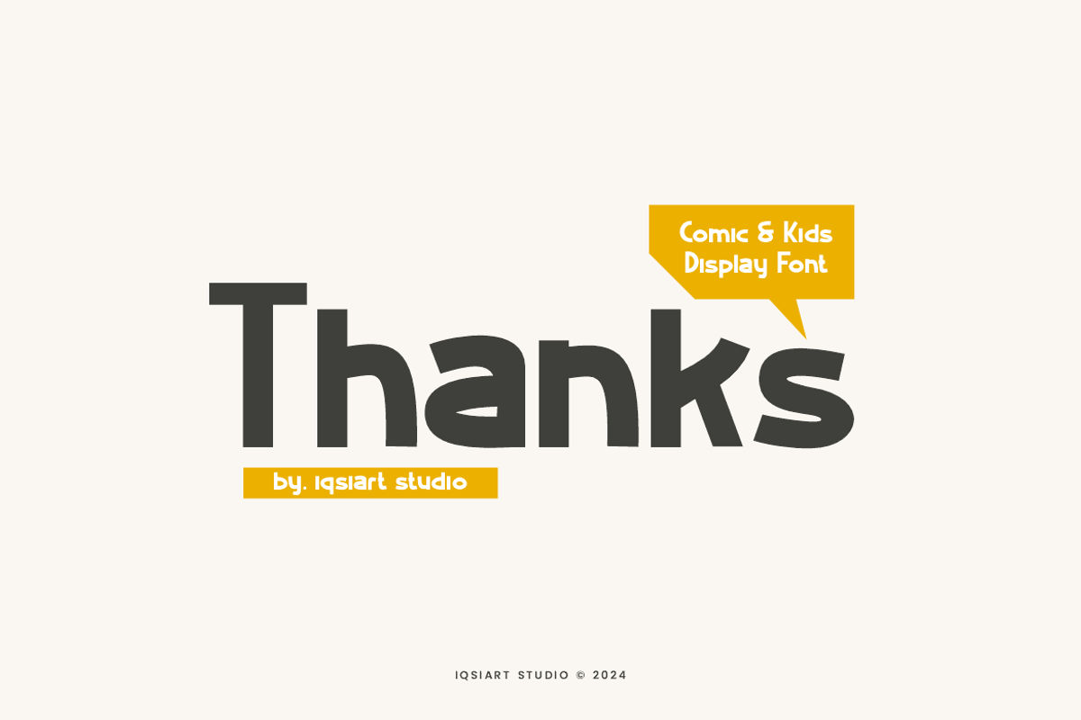 Golgosa - Comic & Kids Font, a Sans Serif Font by Iqsiart Studio (Photo 7 of 7)