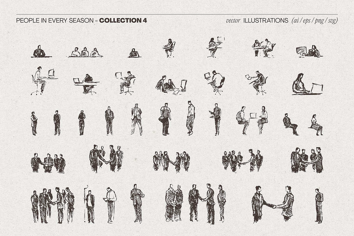 People Sketch Vector Bundle, an Education Illustration by TheMountBirdStudio (Photo 7 of 9)