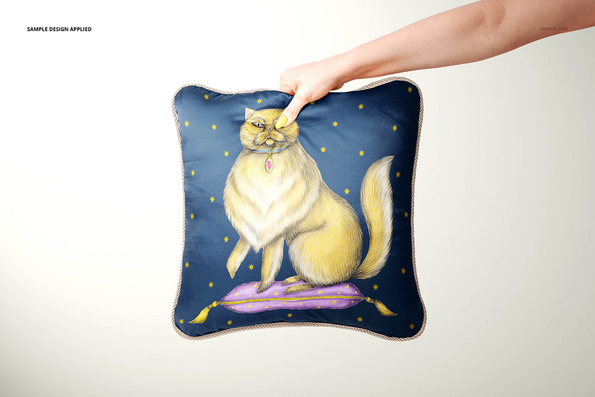 Silk Cushion with Braid Mockup Set, a Product Mockup by creatsy5 (Photo 9 of 20)