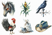 Creepy Halloween Farm Clipart Bundle, an Illustration by Craft Nest (Thumbnail 2 of 5)