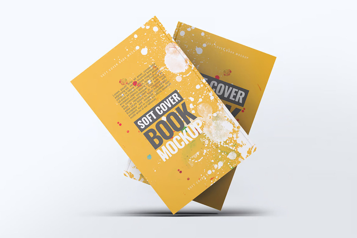 Soft Cover Book Mock-Up, an Advertising Mockup by DesignRushMarket (Photo 4 of 9)