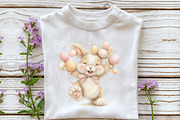 Whimsical Easter Bunny Clipart, an Illustration by OK Design (Thumbnail 5 of 6)