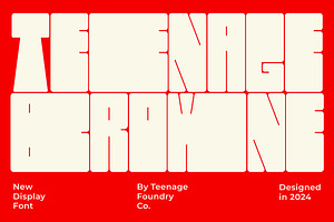 Teenage Browne, a Sans Serif Font by TeenageFoundry