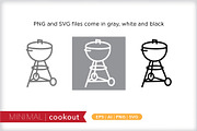 Minimal cookout icons, an Outline Icon by Picture Window (Thumbnail 2 of 5)