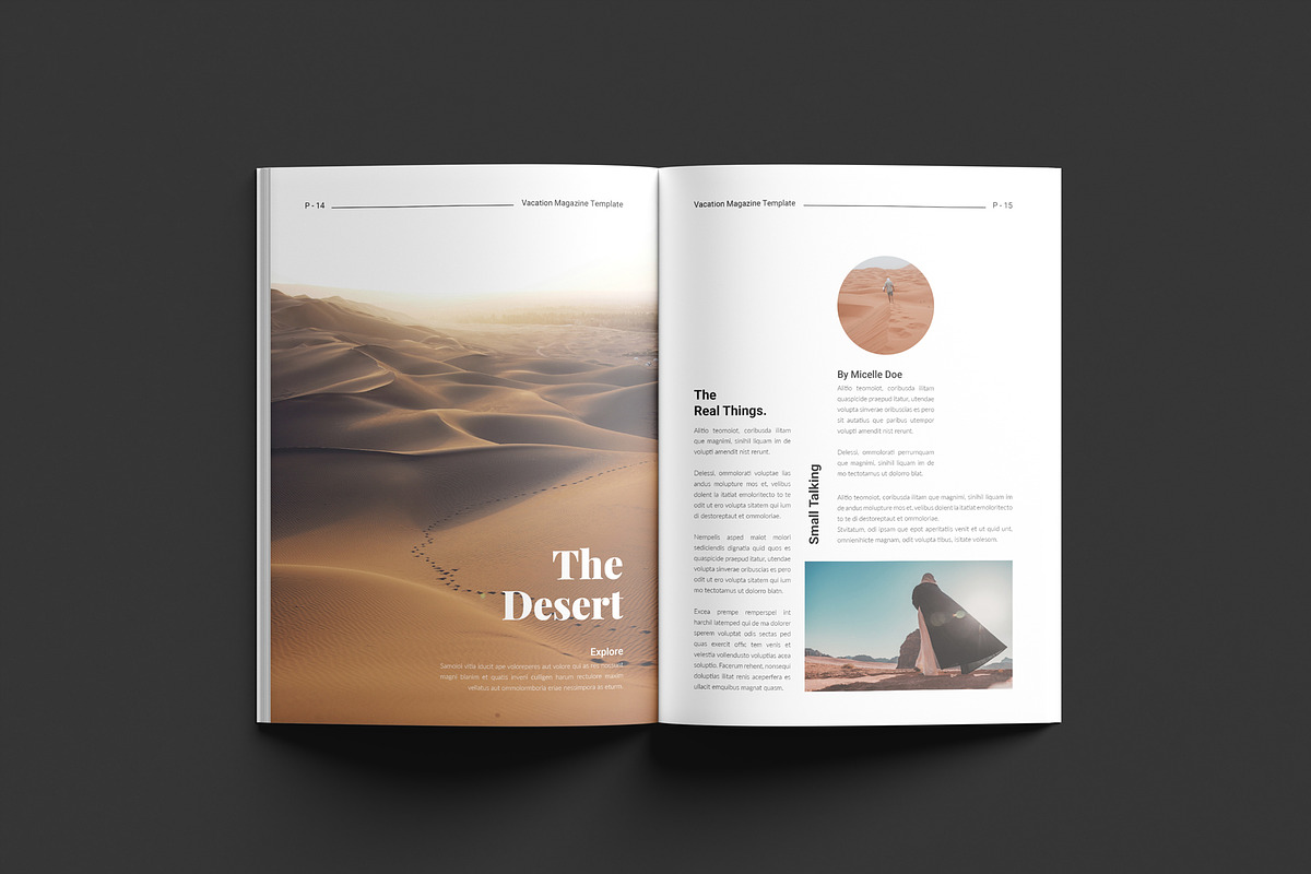 Travel & Vacation Magazine Template preview 7