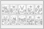 Grassland Animals Coloring Book, an Animal Illustration by Lamia Emad (Thumbnail 3 of 5)