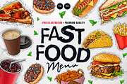 Fast food Menu Illustration, a Food Illustration by RMPL.std (Thumbnail 1 of 3)