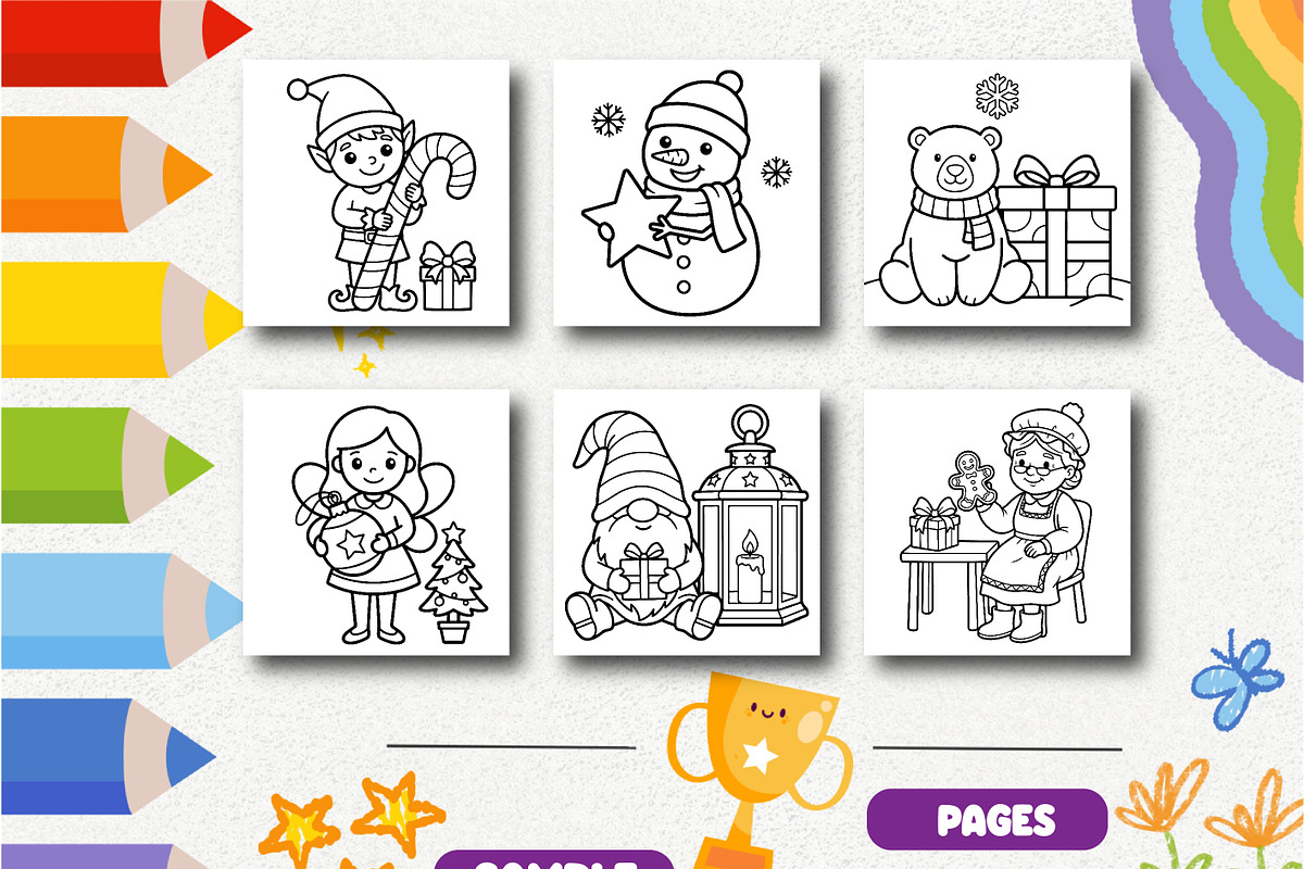 Christmas Tiny Celebrations Coloring, an Animal Illustration by Design Zone (Photo 4 of 5)