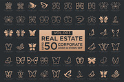 set of butterfly logo design, a Branding & Logo Template by BARONSTD (Thumbnail 3 of 3)