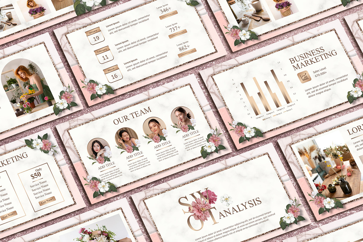 Beauty Rose Powerpoint Template, a Presentation Template by SKY CREATION (Photo 1 of 6)