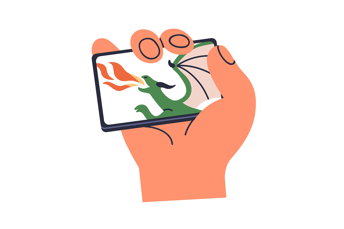 Hands hold phones with online videos, a Technology Illustration by Good Studio (Photo 9 of 9)