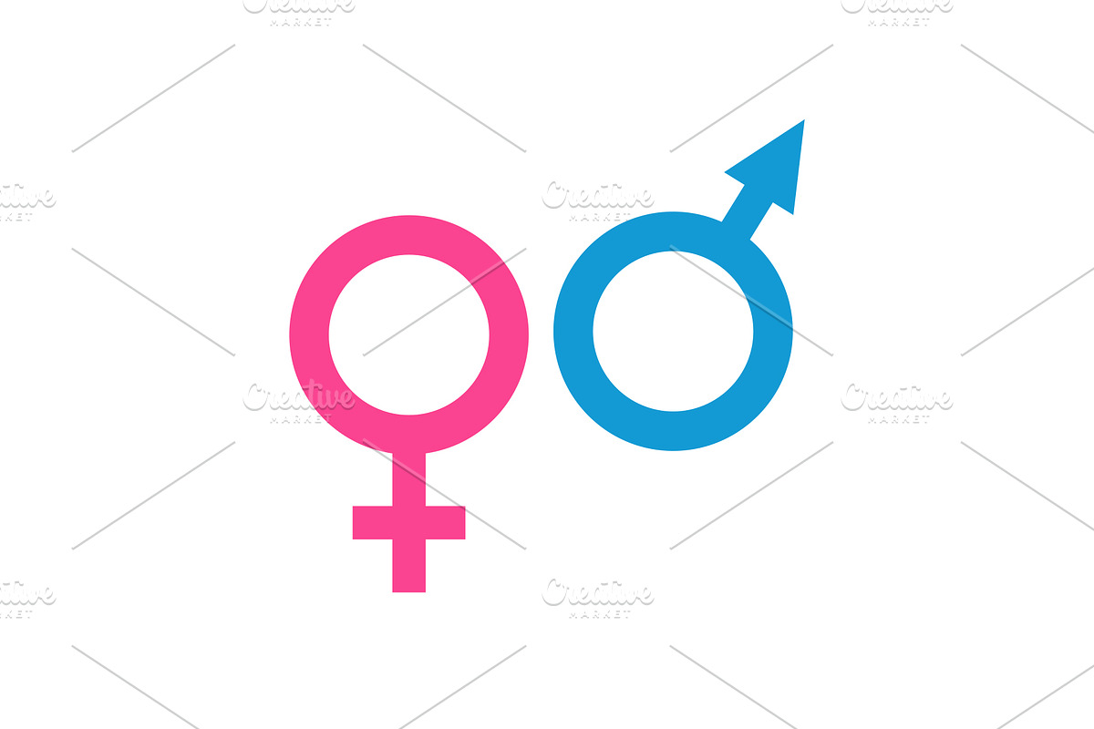 Male and female sex symbols, an Outline Icon by RODINA (Photo 1 of 3)