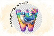 Cute Animal Alphabet Clipart Bundle, an Illustration by SVGArt (Thumbnail 8 of 9)