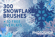 SNOWFLAKES BRUSHES & FREE OVERLAYS, a Brush Add-On by Alexiva (Thumbnail 1 of 7)