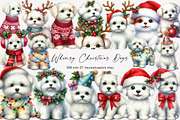 Whimsy Christmas Dogs Clipart, an Illustration by Designworld (Thumbnail 1 of 4)