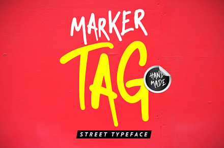 Marker Tag urban graffiti font