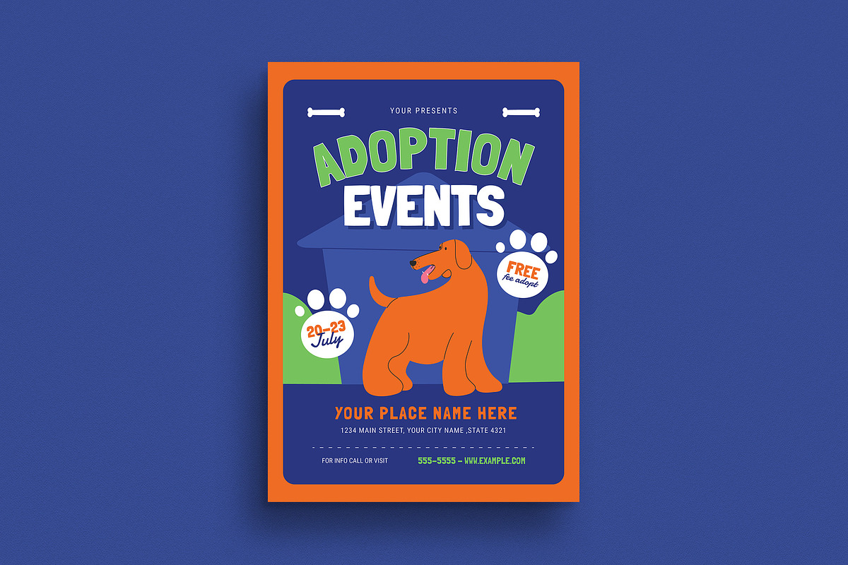 Pet Adoption Event Flyer, a Flyer Template by VectorVactory (Photo 1 of 3)