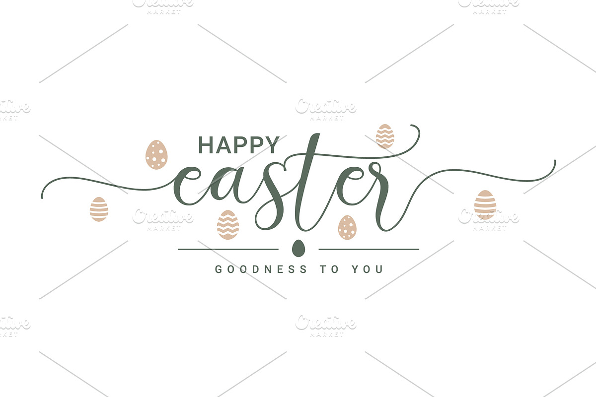 Easter Card With Happy Easter, an Illustration by PushLogo (Photo 2 of 3)