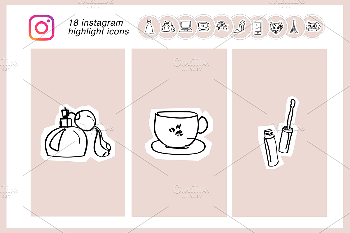 INSTAPACK all instagram templates, a Social Media Template by Kristina Dubnovitskaya (Photo 3 of 12)