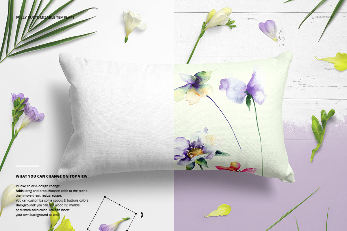 Fabric Factory v5 Rectangular Pillow, a Household Mockup by creatsy5 (Photo 5 of 22)