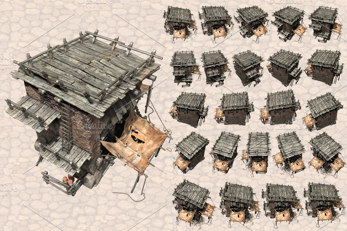 Isometric Ancient City Pack, an Object Graphic by Beatheart Creative Studio (Photo 33 of 77)