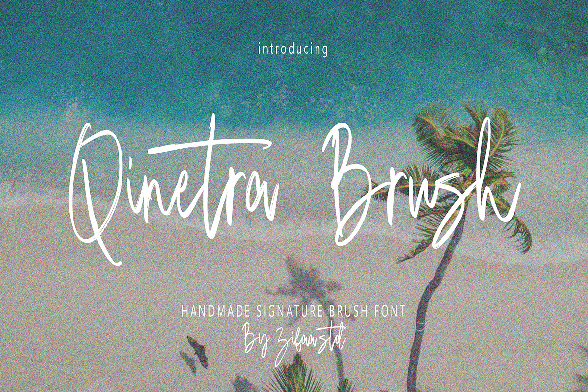 Qinetra Brush, a Handwritten Font by Eltypesstudio (Photo 1 of 11)