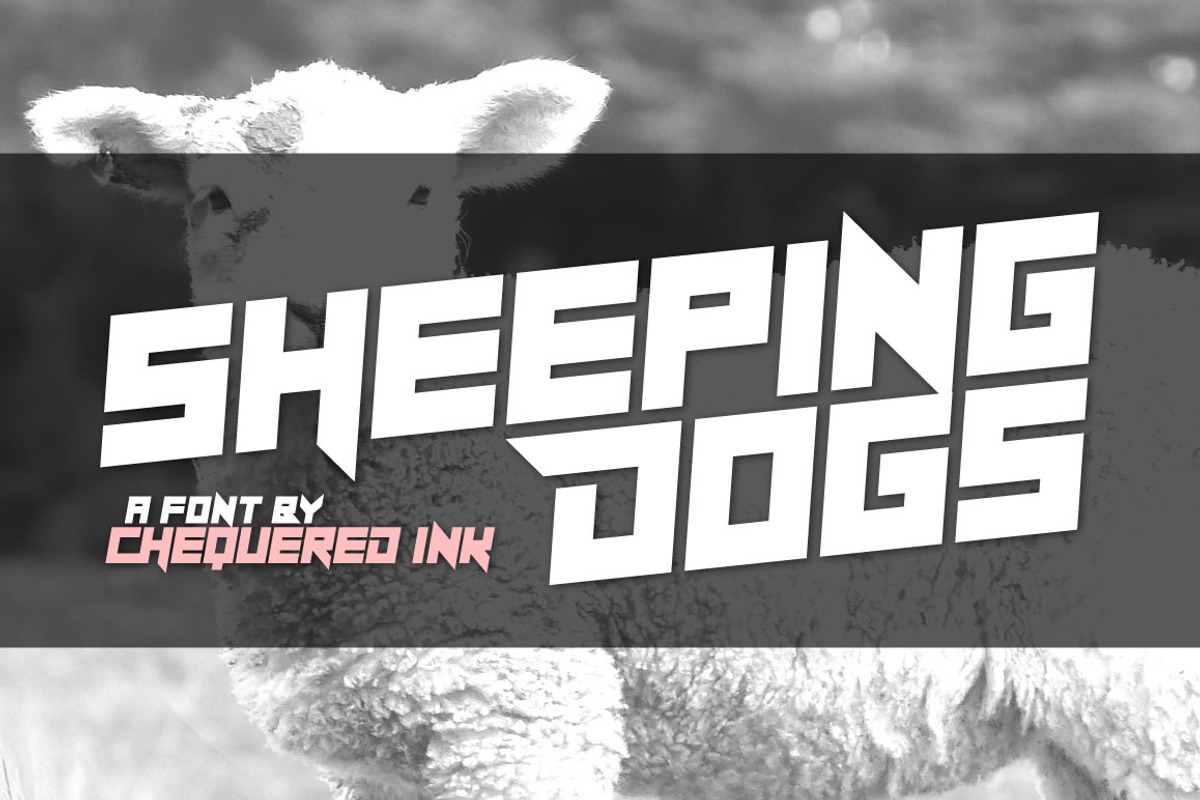 Sheeping Dogs Font, a Sans Serif Font by Chequered Ink (Photo 1 of 3)