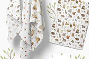 Woodland animals. Alphabet & Pattern, an Animal Illustration by polikarpovaart (Thumbnail 8 of 12)